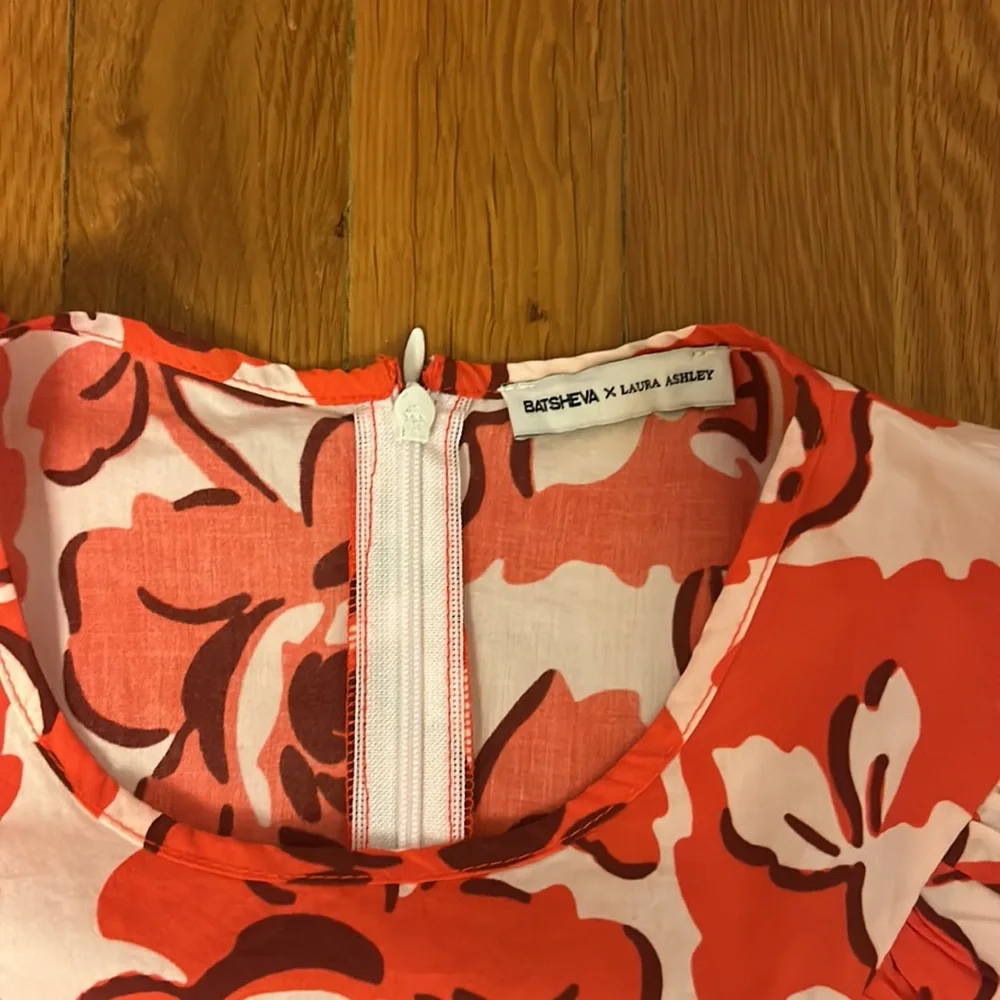 Batsheva Red and White Floral Dress - Picture 5 of 8